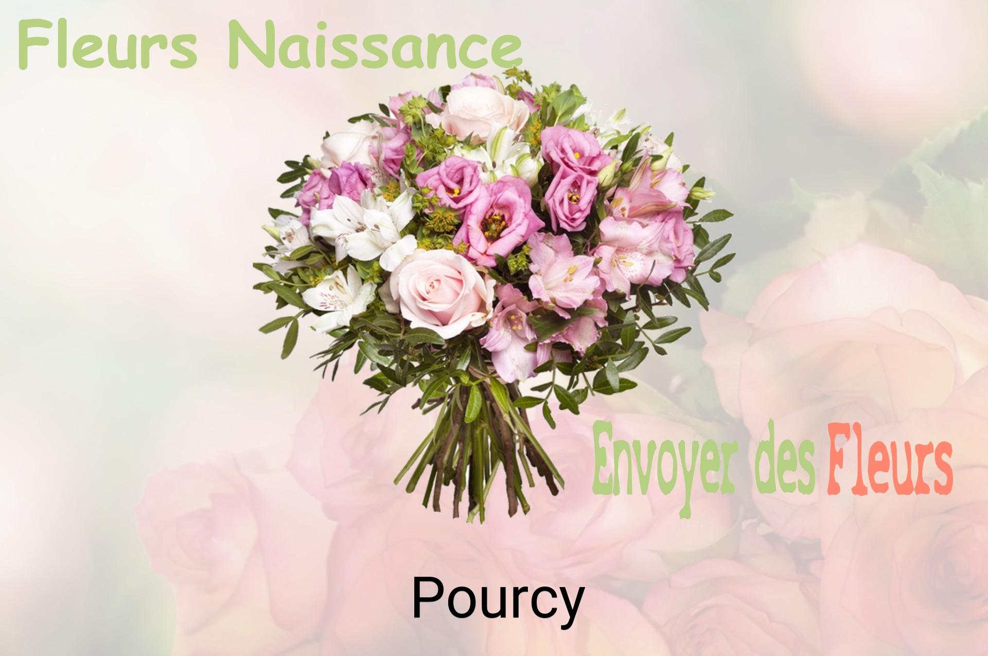 Bouquet de fleurs de naissance livré à Pourcy